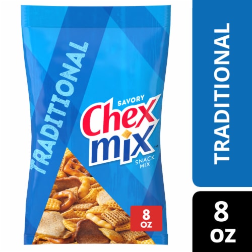 Chex Mix Traditional Savory Snack Mix Perspective: front