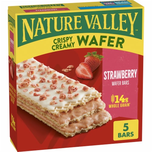 Nature Valley Strawberry Crispy Creamy Wafer Bars Perspective: front