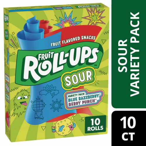 Fruit Roll-Ups Sour Variety Pack Fruit Flavored Snacks Perspective: front