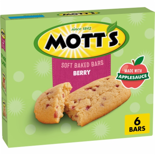 Mott's Soft Baked Bars, Berry, Made with Applesauce, 6 Ct Perspective: front