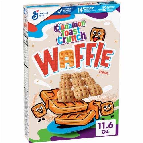 General Mills Cinnamon Toast Crunch Waffle Cereal Perspective: front