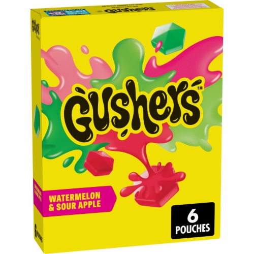Gushers Watermelon and Sour Apple Fruit Flavored Kids Snacks Perspective: front