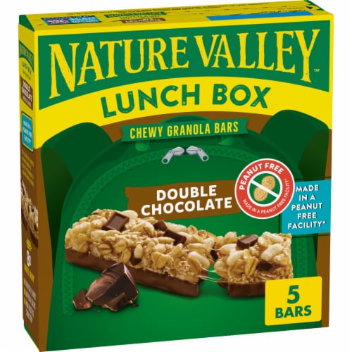 Nature Valley Double Chocolate Peanut Free Lunch Box Granola Bars Perspective: front