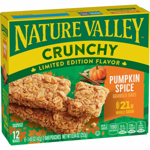Nature Valley Pumpkin Spice Crunchy Granola Bars Perspective: front