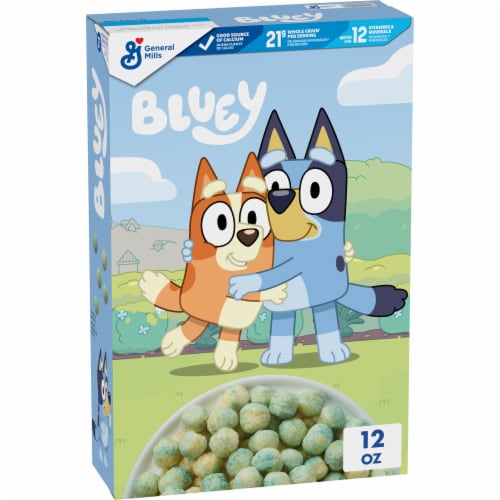 General Mills Bluey Crispy Corn Puffs Cereal Perspective: front