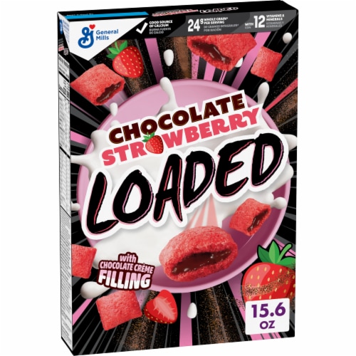 General Mills Chocolate Strawberry Loaded Cereal Perspective: front
