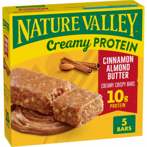 Nature Valley Creamy Protein Cinnamon Almond Butter Snack Bars Perspective: front