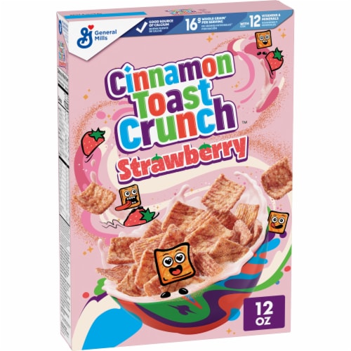 General Mills Cinnamon Toast Crunch Strawberry Cereal Perspective: front