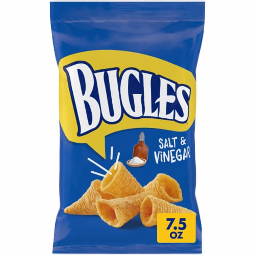Bugles Salt and Vinegar Crispy Corn Snacks Perspective: front