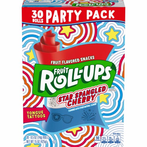 Fruit Roll-Ups™ Star Spangled Cherry™ Flavored Fruit Snacks Perspective: front