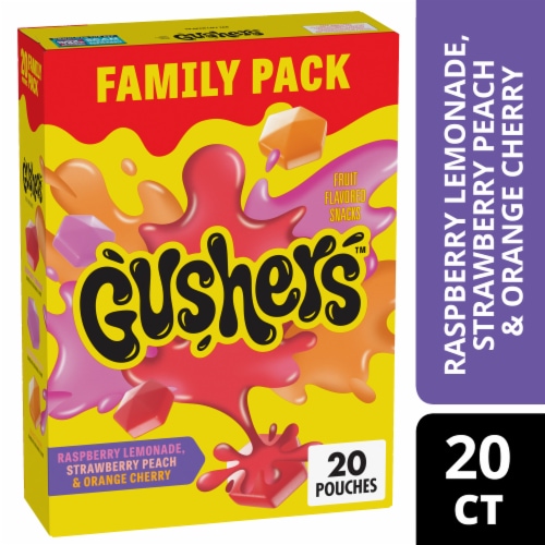 Gushers Fruit Flavored Snacks Family Pack Perspective: front