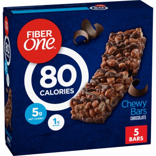 Fiber One 80 Calorie Chocolate Chewy Snack Bars Perspective: front