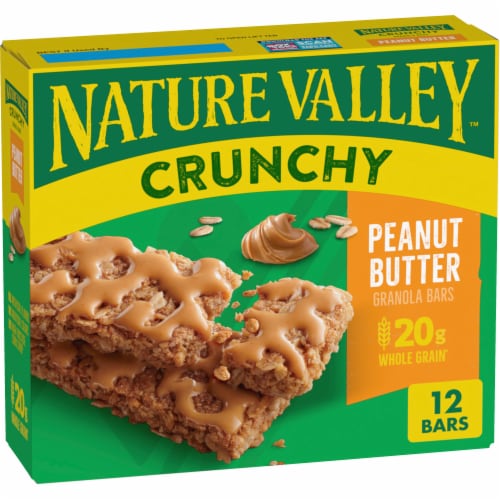 Nature Valley Whole Grain – Peanut Butter Crunchy Granola Bars Sweet Salty Bulk Lunch Box Snacks