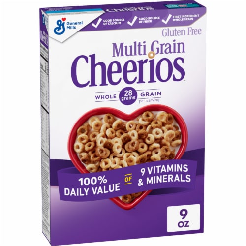 General Mills Multi Grain Cheerios Cereal Perspective: front