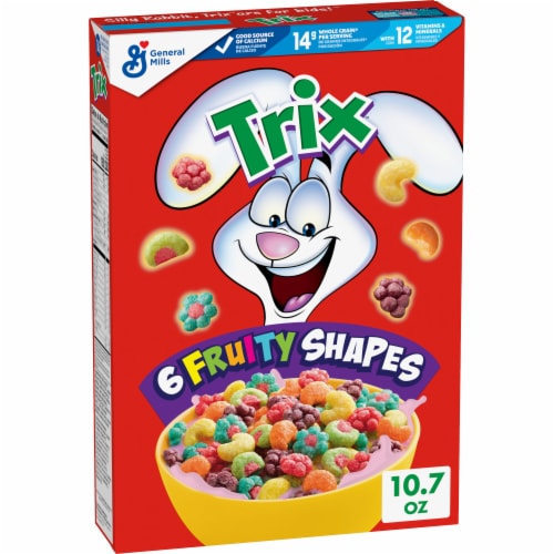 General Mills Trix Fruity Shapes Cereal Perspective: front