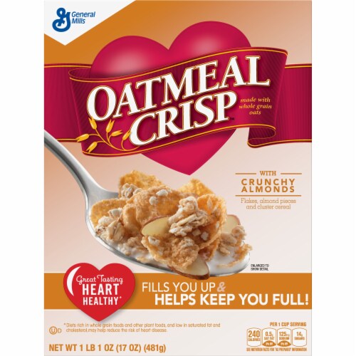 General Mills Oatmeal Crisp™ Crunchy Almond Cereal Perspective: front