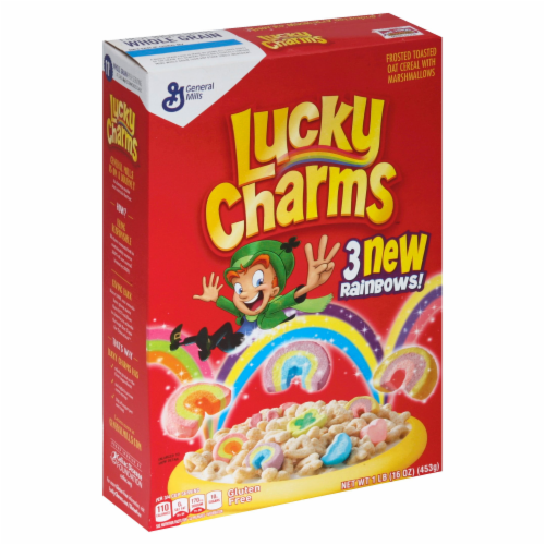 General Mills Lucky Charms Large Size Cereal Perspective: front