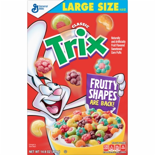 Trix Fruit Flavored Cereal Perspective: front