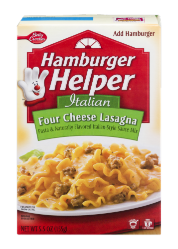Hamburger Helper Italian Four Cheese Lasagna Perspective: front