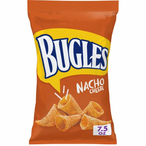 Bugles Nacho Cheese Crispy Corn Snacks Perspective: front