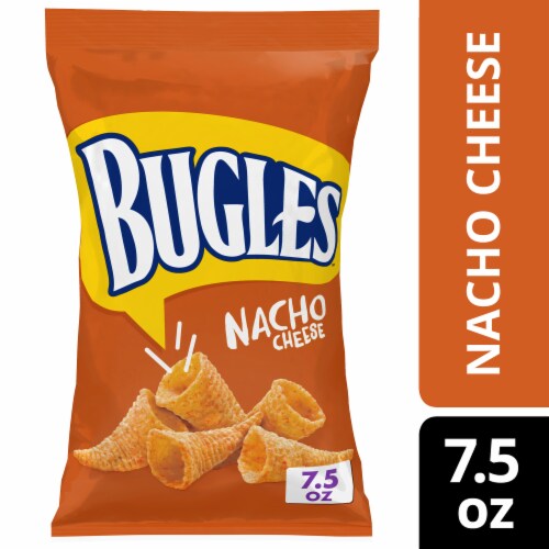 Bugles Nacho Cheese Crispy Corn Snacks Perspective: front