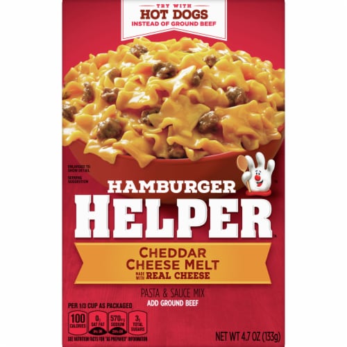 Hamburger Helper™ Cheddar Cheese Melt Pasta & Sauce Mix Perspective: front