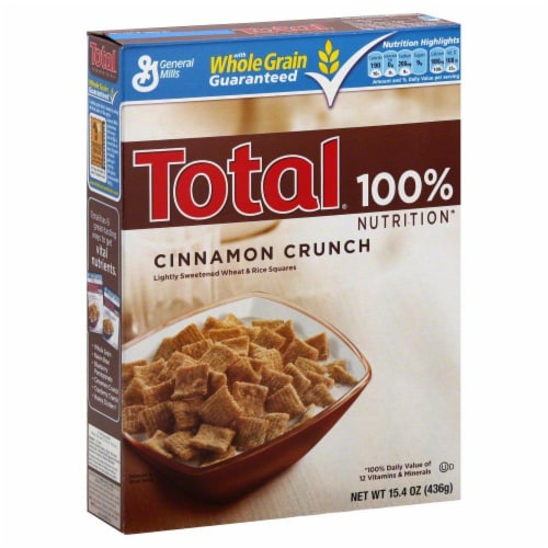 Total Cinnamon Crunch Cereal Perspective: front