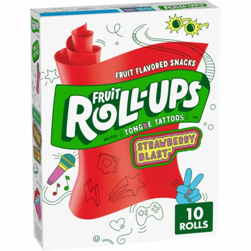 Fruit Roll Ups Gluten Free Strawberry Sensation Fruit Flavored Snacks Perspective: front