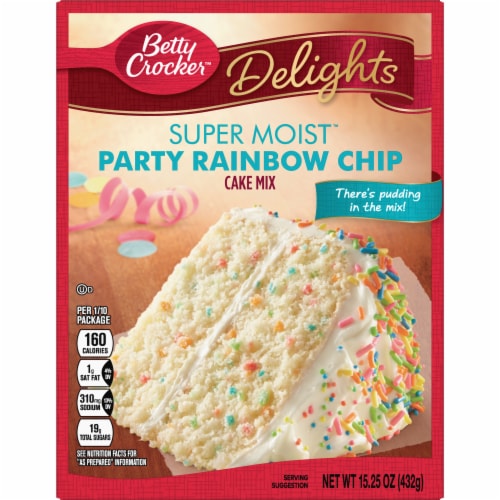 Betty Crocker™ Super Moist™ Party Rainbow Chip Cake Mix Perspective: front