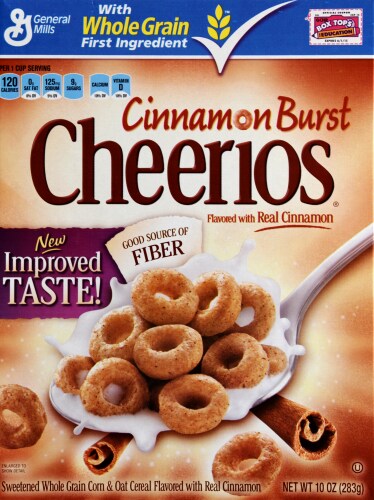 General Mills Cinnamon Burst Cheerios Cereal Perspective: front