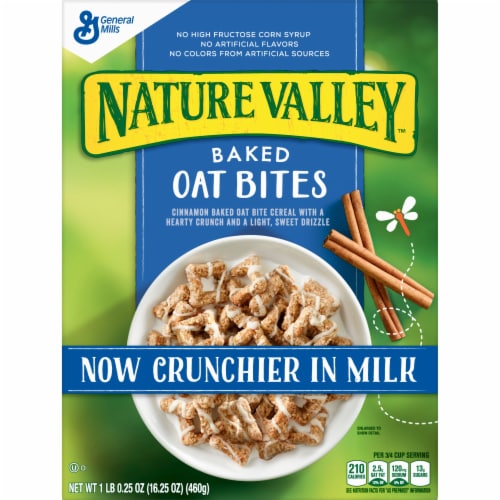 General Mills Nature Valley Baked Oat Bites Cereal Perspective: front