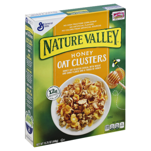 General Mills Nature Valley Honey Oat Clusters Cereal Perspective: front