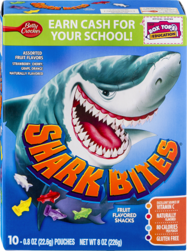 Betty Crocker Shark Bites Fruit Snacks Perspective: front
