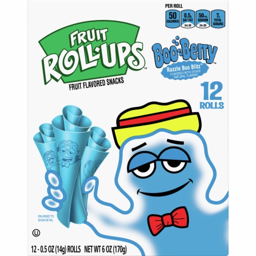 Fruit Roll-Ups Boo Berry Razzle Boo Blitz Fruit Flavored Snacks Perspective: front