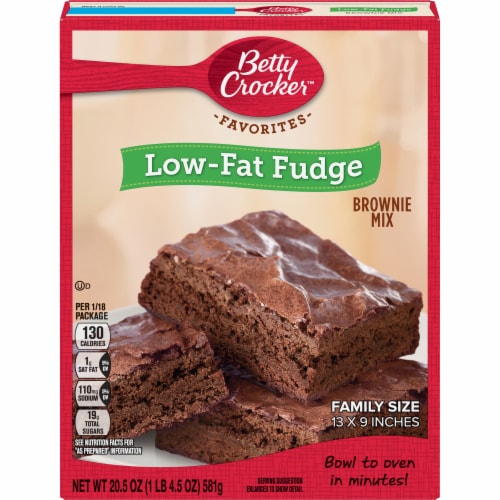 Betty Crocker Low Fat Fudge Family Size Brownie Mix Perspective: front
