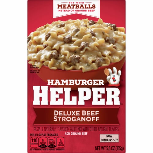 Hamburger Helper™ Deluxe Beef Stroganoff Pasta & Sauce Mix Perspective: front