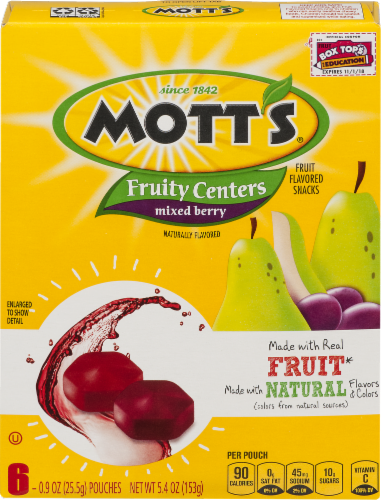 Mott's Fruity Centers Mixed Berry Fruit Snacks Perspective: front