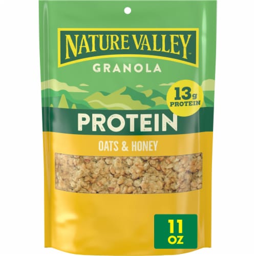 Nature Valley Whole Grain Oats and Honey Protein Granola Perspective: front