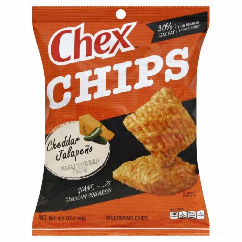 Chex Mix Cheddar Jalapeno Chips Perspective: front
