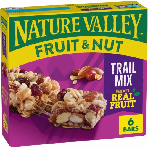 Nature Valley Whole Grain - Trail Mix Chewy Fruit and Nut Granola Bars  Sweet Salty Lunch Box Snacks, 6 ct / 7.40 oz - City Market