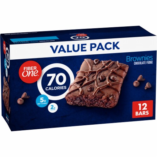 Fiber One 70 Calorie Brownies Chocolate Fudge Snack Bars Perspective: front