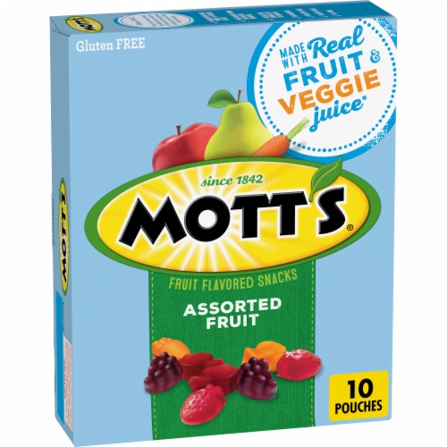 Mott's Gluten Free Assorted Fruit Flavored Snacks Perspective: front