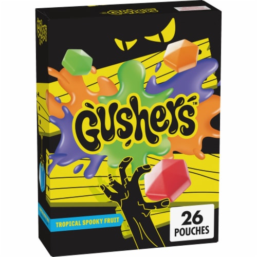 Gushers Tropical Spooky Fruit Flavored Halloween Kids Snacks Perspective: front