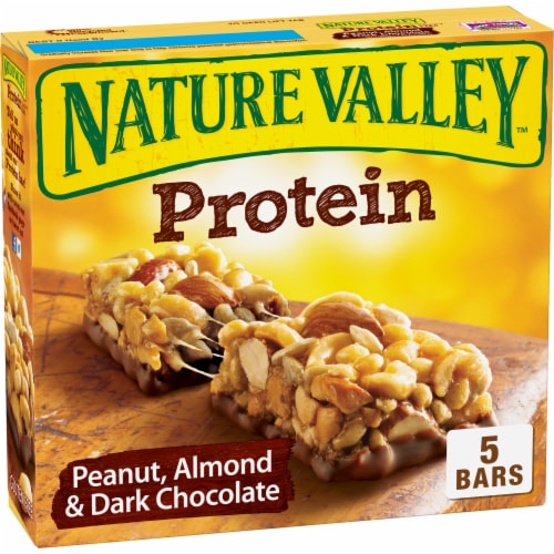 Nature Valley Protein Peanut Almond & Dark Chocolate Chewy Bars Perspective: front