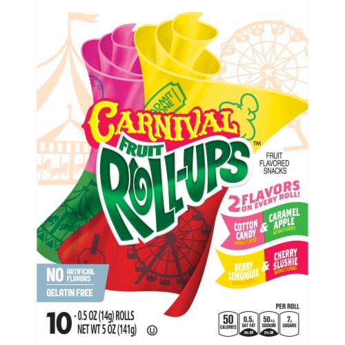 Fruit Roll-Ups Carnival Fruit Flavored Snacks Perspective: front