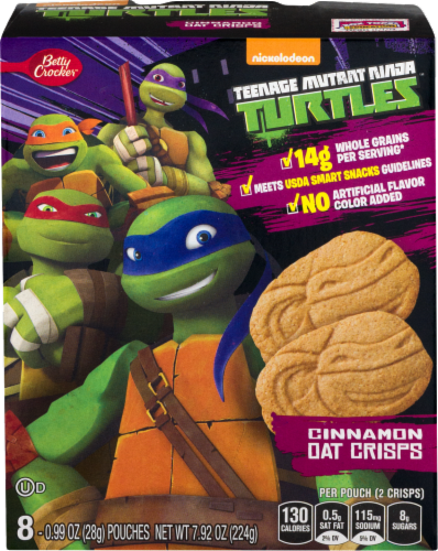 Betty Crocker Ninja Turtles Cinnamon Oat Crisps Perspective: front