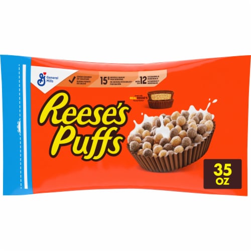 Reeses Puffs Chocolate Peanut Butter Bag Cereal, 35 oz - Metro Market