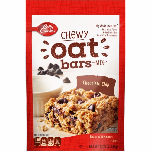 Betty Crocker Chewy Oat Chocolate Chip Bars Mix Perspective: front