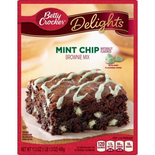 Betty Crocker™ Delights Mint Chip Brownie Mix Perspective: front