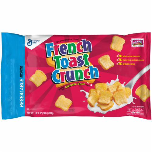 French Toast Crunch Cereal Perspective: front